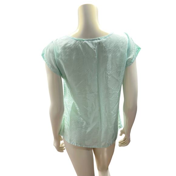 Aansworth 90s Aqua Blue Top – Office Casual, Good Condition - Picture 3 of 16